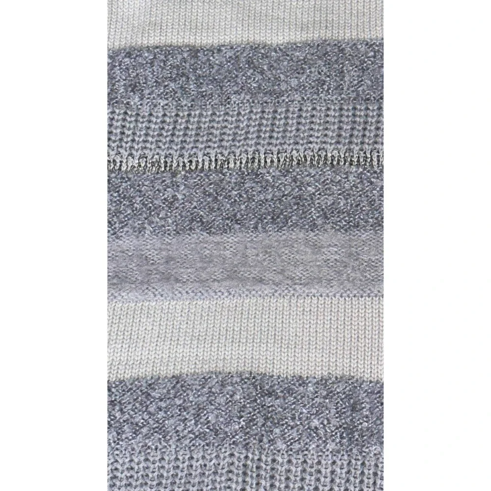 Gap Kids Girls Sweater Size L Gray Chunky Variation Striped Pullover Knit